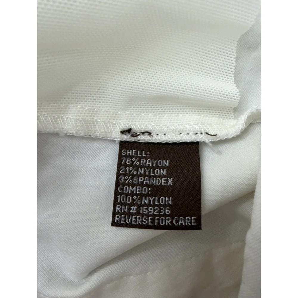 J. McLaughlin Womens 8 White Pull-On Straight Leg Stretch Pants Pockets - Picture 9 of 12